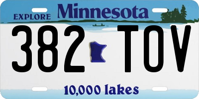 MN license plate 382TOV