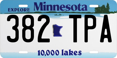 MN license plate 382TPA