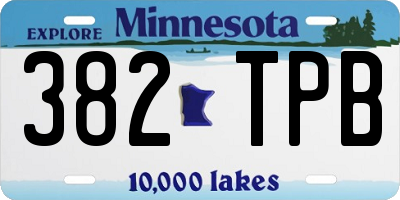MN license plate 382TPB