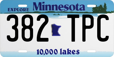 MN license plate 382TPC