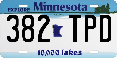 MN license plate 382TPD