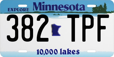 MN license plate 382TPF