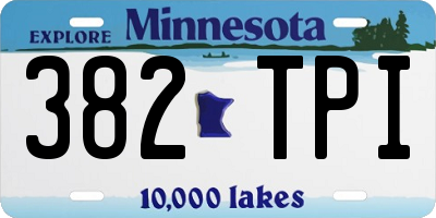 MN license plate 382TPI