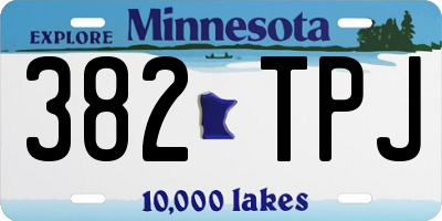 MN license plate 382TPJ
