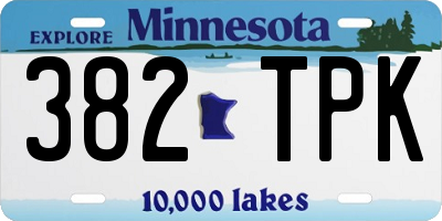 MN license plate 382TPK