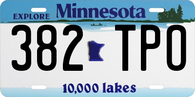 MN license plate 382TPO