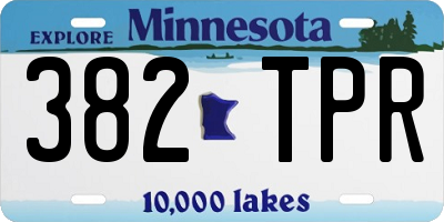 MN license plate 382TPR