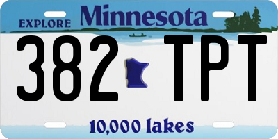 MN license plate 382TPT