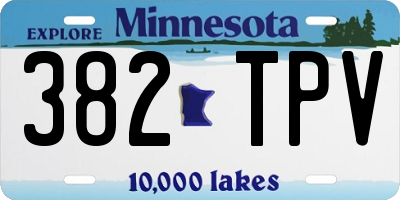 MN license plate 382TPV