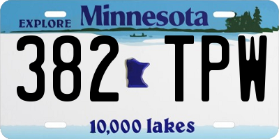 MN license plate 382TPW