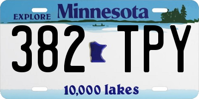 MN license plate 382TPY