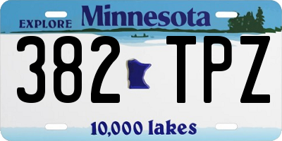 MN license plate 382TPZ