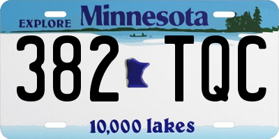 MN license plate 382TQC