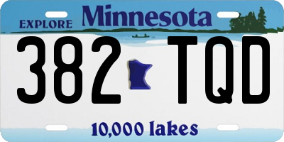 MN license plate 382TQD