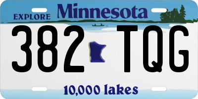 MN license plate 382TQG