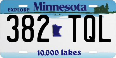 MN license plate 382TQL