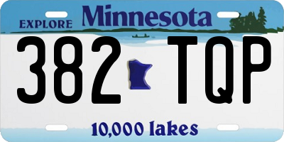 MN license plate 382TQP