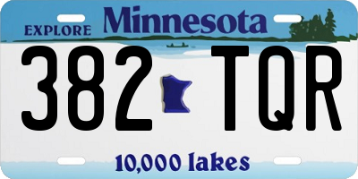MN license plate 382TQR
