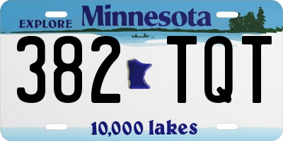 MN license plate 382TQT
