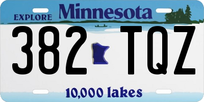 MN license plate 382TQZ
