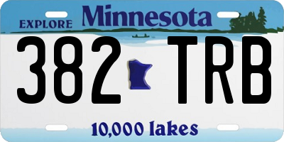 MN license plate 382TRB