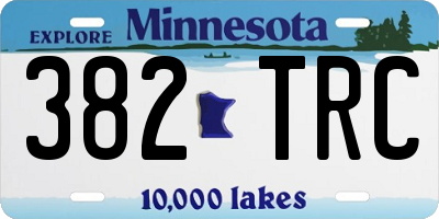 MN license plate 382TRC