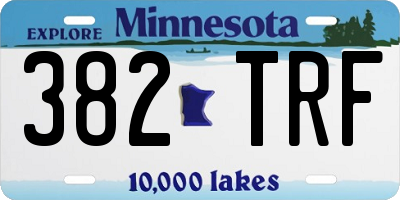 MN license plate 382TRF