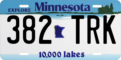MN license plate 382TRK