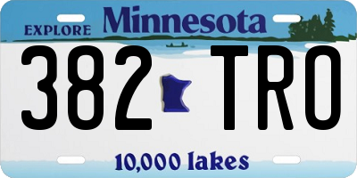 MN license plate 382TRO
