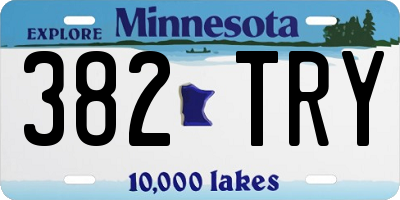 MN license plate 382TRY