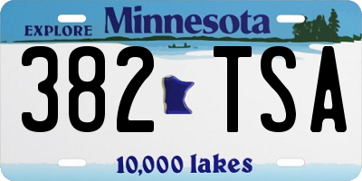 MN license plate 382TSA