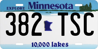 MN license plate 382TSC