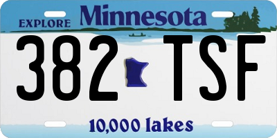 MN license plate 382TSF