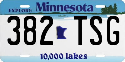 MN license plate 382TSG