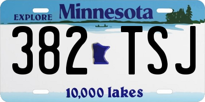 MN license plate 382TSJ