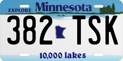 MN license plate 382TSK