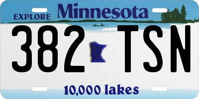 MN license plate 382TSN