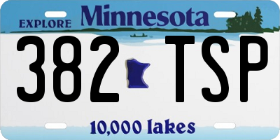 MN license plate 382TSP