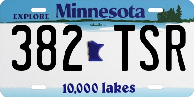 MN license plate 382TSR