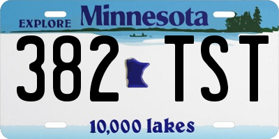 MN license plate 382TST