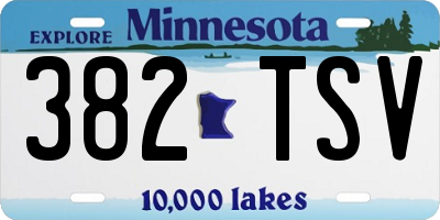 MN license plate 382TSV