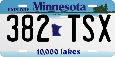 MN license plate 382TSX