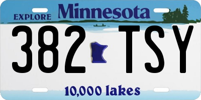 MN license plate 382TSY