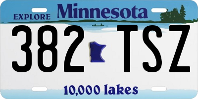 MN license plate 382TSZ