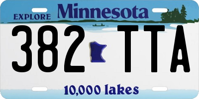 MN license plate 382TTA