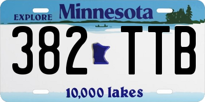 MN license plate 382TTB