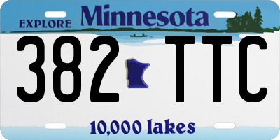 MN license plate 382TTC