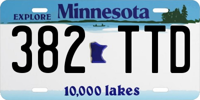 MN license plate 382TTD