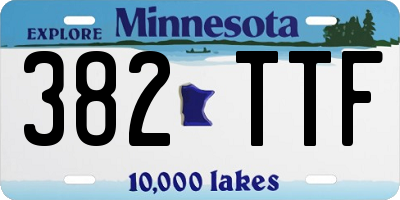 MN license plate 382TTF