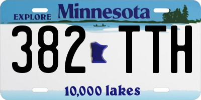 MN license plate 382TTH